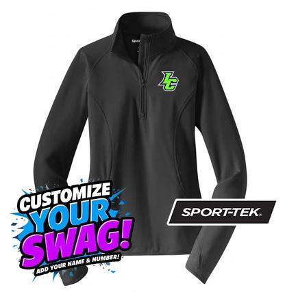 Sport-Tek Women's Sport-Wick Stretch 1-2-Zip Pullover - Indy Clutch Baseball