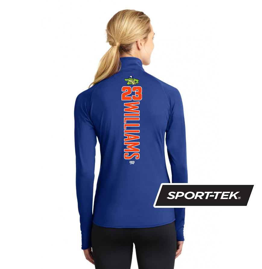Sport-Tek Women's Sport-Wick Stretch 1-2-Zip Pullover - Palatka TailGators Baseball