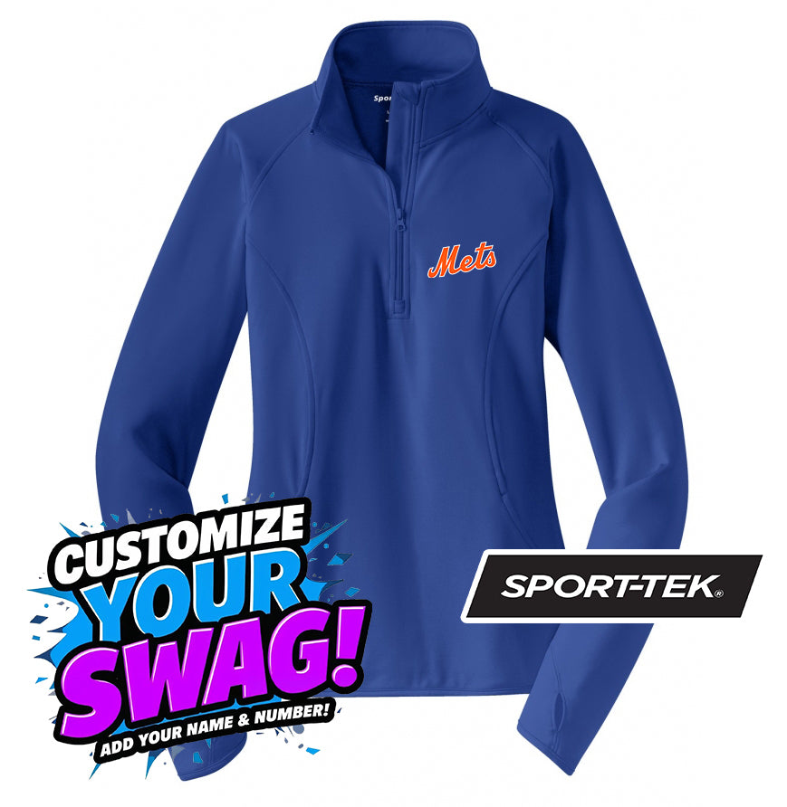 Sport-Tek Women's Sport-Wick Stretch 1-2-Zip Pullover - Florida Mets Baseball