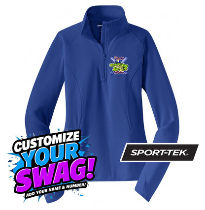 Sport-Tek Women's Sport-Wick Stretch 1-2-Zip Pullover - Palatka TailGators Baseball