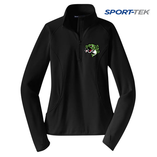 Sport-Tek Women's Sport-Wick Stretch 1-2-Zip Pullover - RBA Stripers Baseball