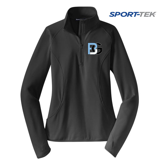 Sport-Tek Women's Sport-Wick Stretch 1-2-Zip Pullover - Lightning Baseball