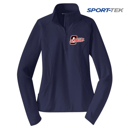 Sport-Tek Women's Sport-Wick Stretch 1-2-Zip Pullover - Oviedo Extreme Softball