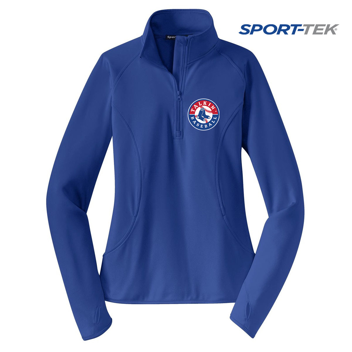 Sport-Tek Women's Sport-Wick Stretch 1-2-Zip Pullover - Talkin Baseball