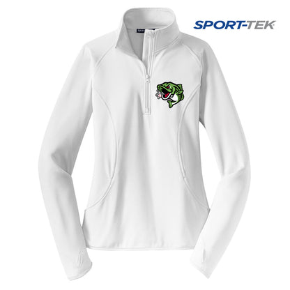 Sport-Tek Women's Sport-Wick Stretch 1-2-Zip Pullover - RBA Stripers Baseball