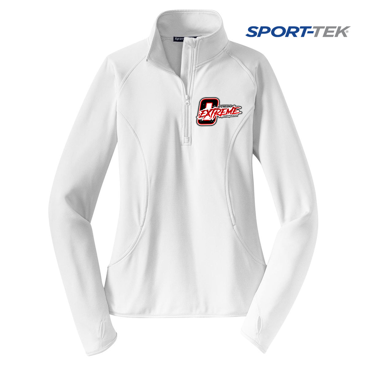 Sport-Tek Women's Sport-Wick Stretch 1-2-Zip Pullover - Oviedo Extreme Softball