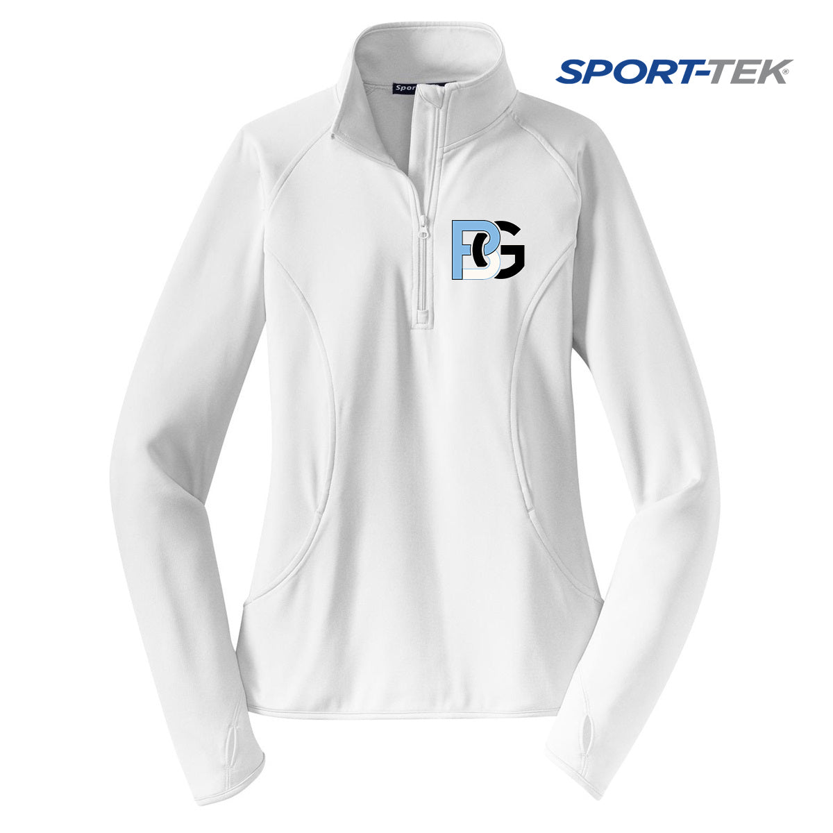 Sport-Tek Women's Sport-Wick Stretch 1-2-Zip Pullover - Lightning Baseball