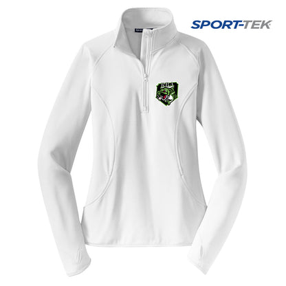 Sport-Tek Women's Sport-Wick Stretch 1-2-Zip Pullover - RBA Stripers Baseball