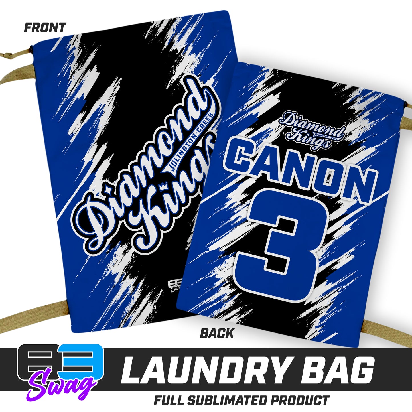 28"x36" Laundry Bag - JCB Diamond Kings Baseball