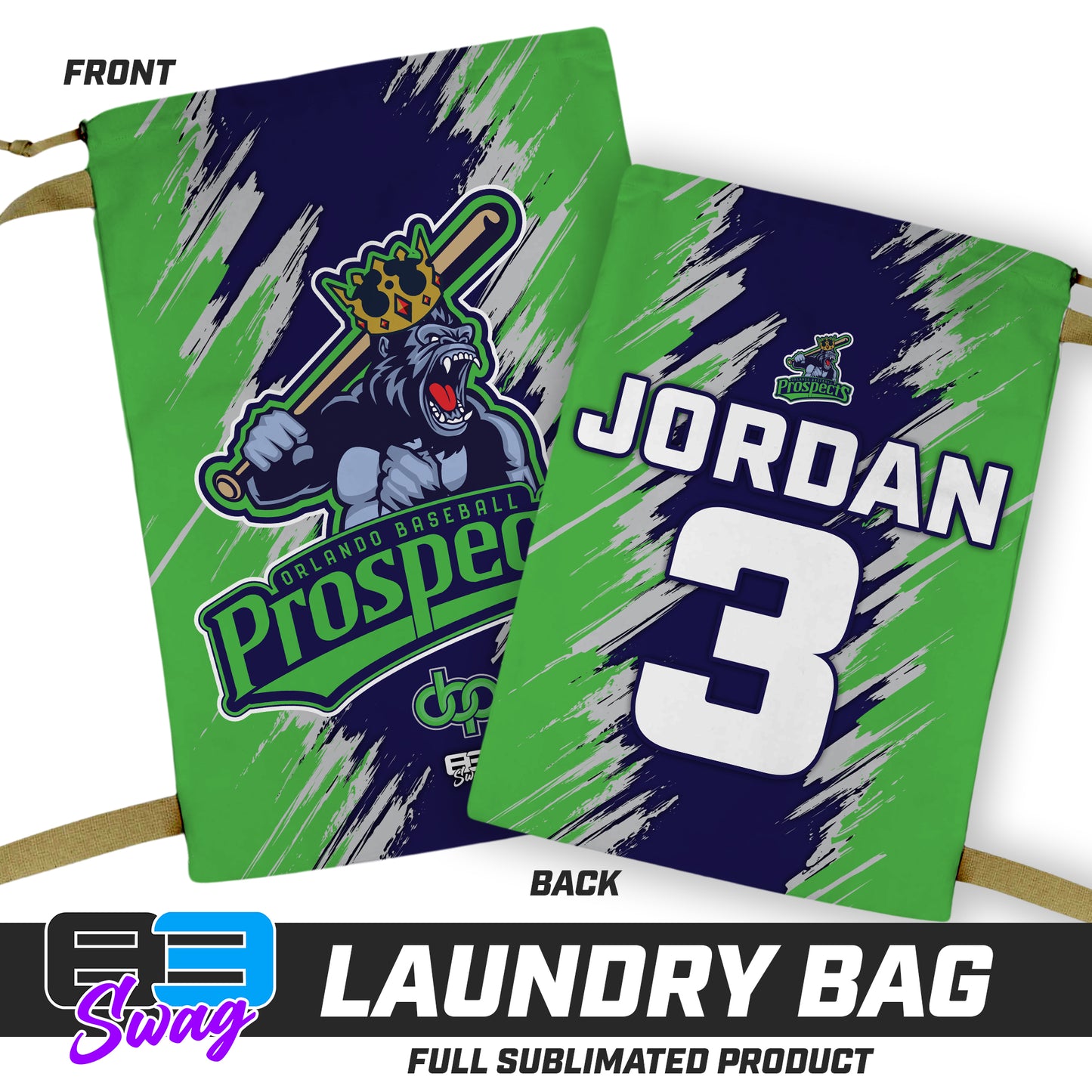 28"x36" Laundry Bag - Orlando Baseball Prospects - Gorilla Kings