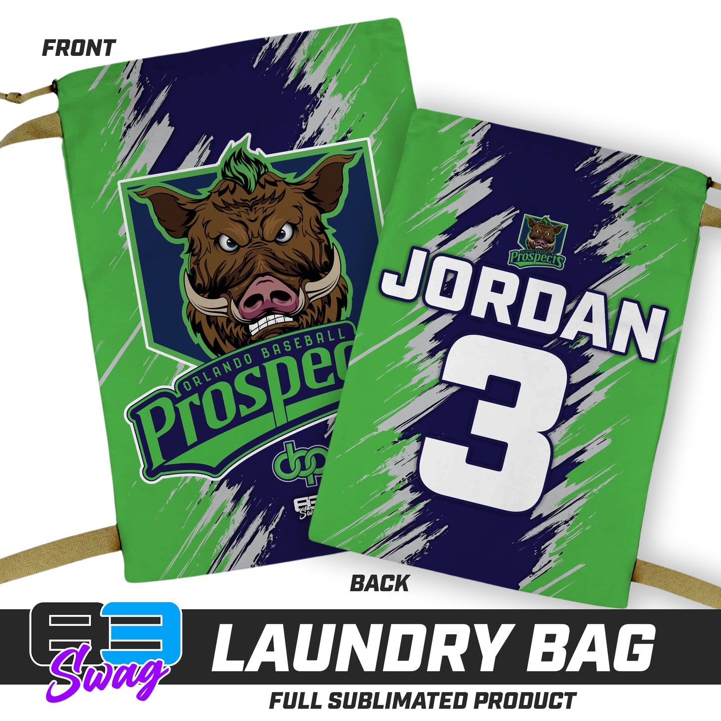 28"x36" Laundry Bag - Orlando Baseball Prospects - War Hogs