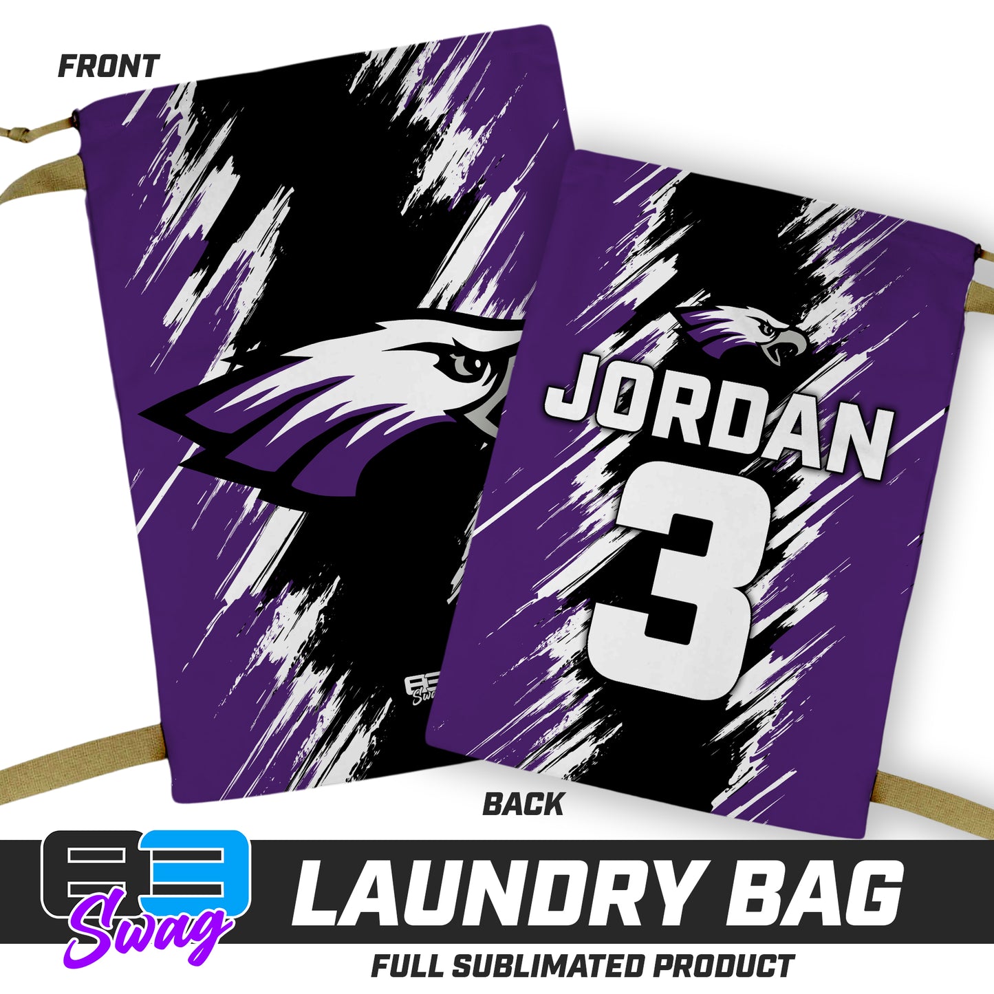 28"x36" Laundry Bag - Bellmawr Purple Eagles