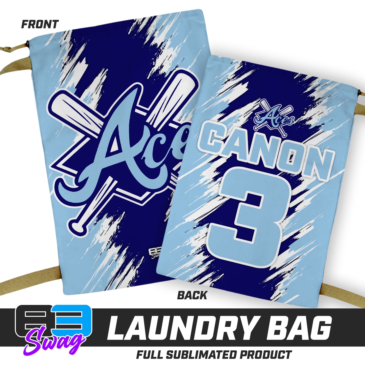 28"x36" Laundry Bag - Aces Baseball