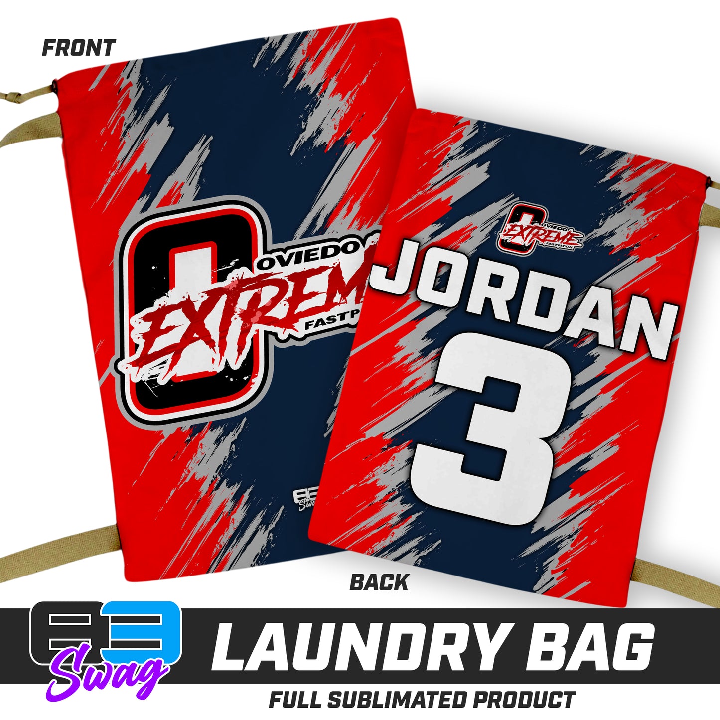 28"x36" Laundry Bag - Oviedo Extreme Softball