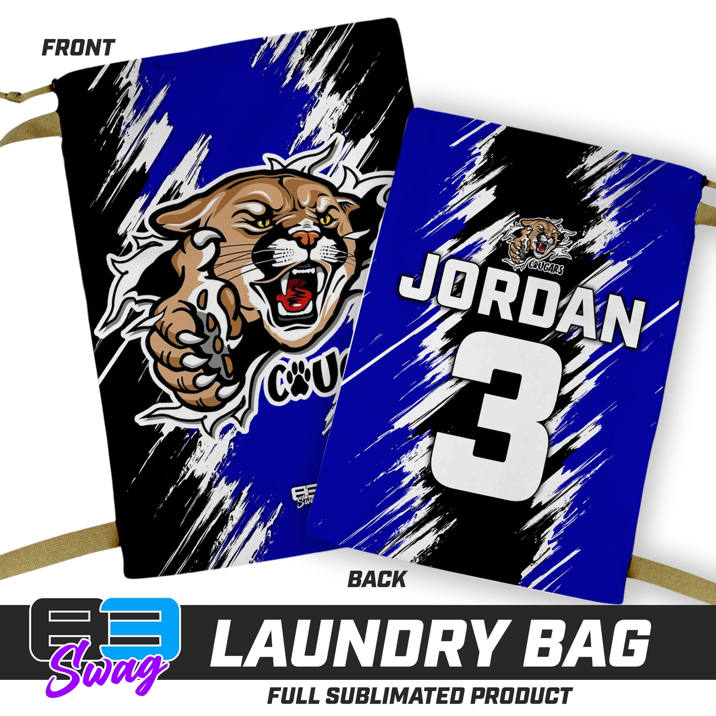 28"x36" Laundry Bag - North Caroline Cougars Football