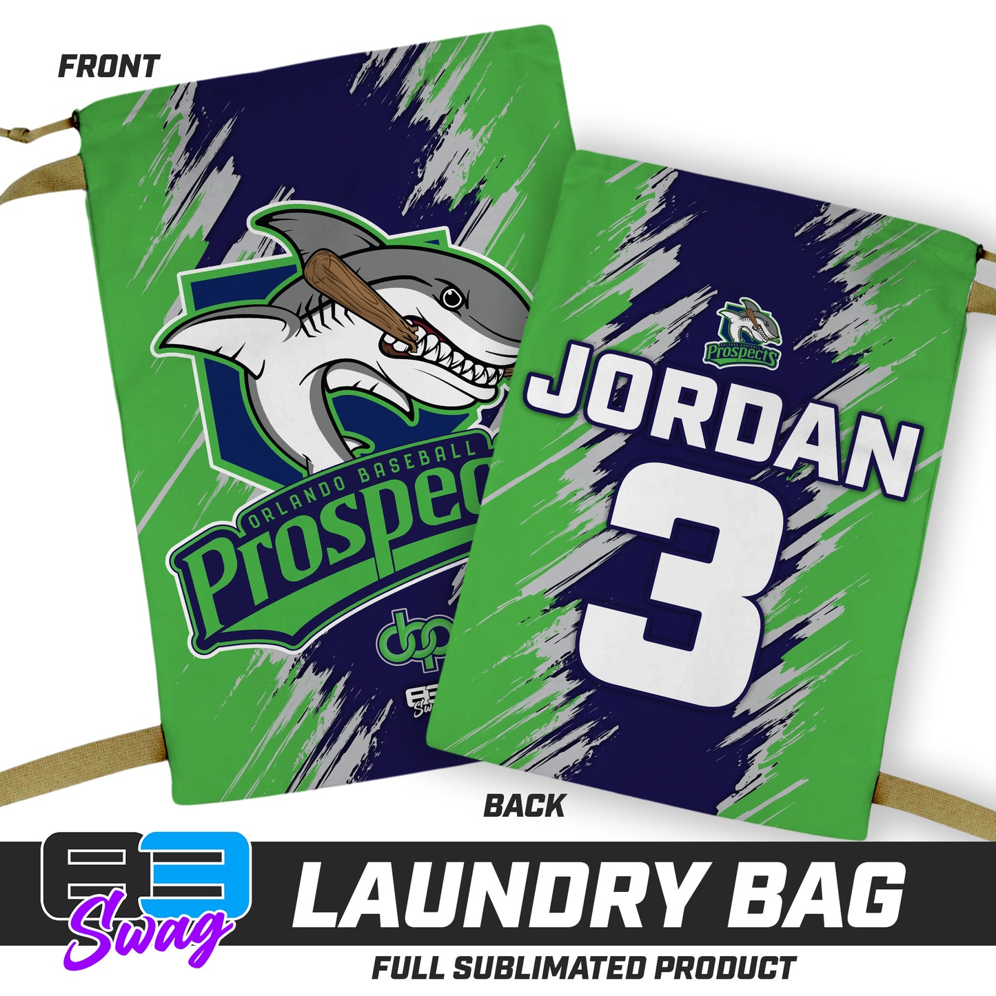 28"x36" Laundry Bag - Orlando Baseball Prospects - Land Sharks