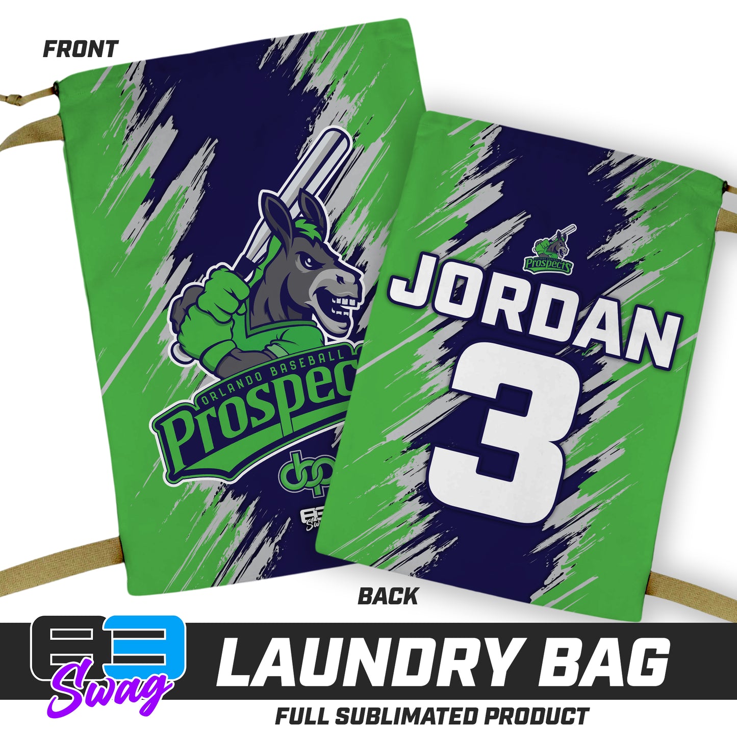 28"x36" Laundry Bag - Orlando Baseball Prospects - Swamp Donkeys