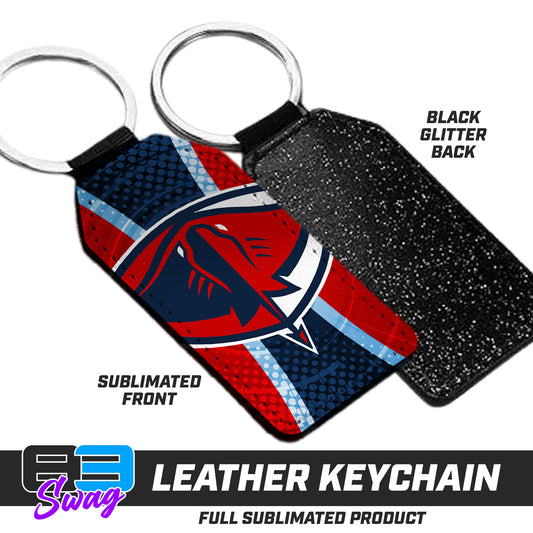 CUSTOM - 3.15" x 1.65" Leather Keychain - Pasco Stingers Baseball