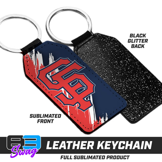 3.15" x 1.65" Leather Keychain - South Florida Storm