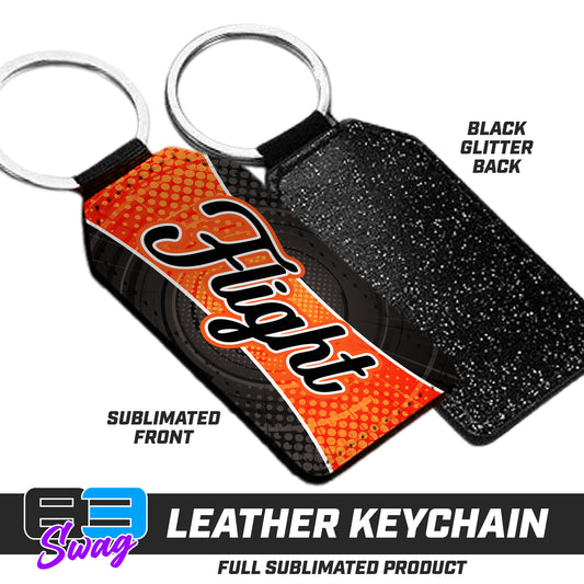CUSTOM - 3.15" x 1.65" Leather Keychain - FCF Flight Baseball