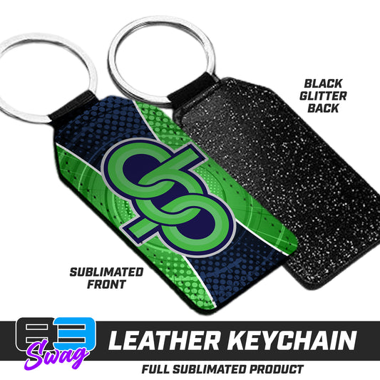 CUSTOM - 3.15" x 1.65" Leather Keychain - Orlando Baseball Prospects - OBP