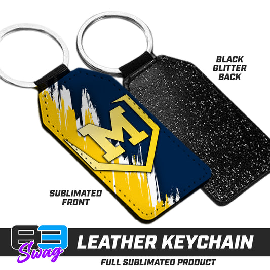 3.15" x 1.65" Leather Keychain - Midland Bandits Baseball