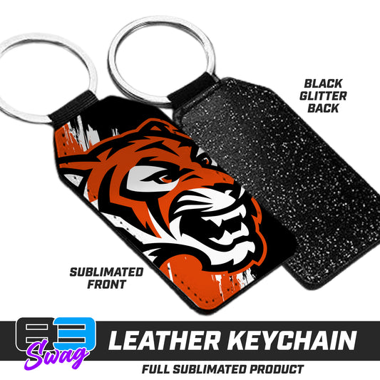 3.15" x 1.65" Leather Keychain - Winter Park Tigers