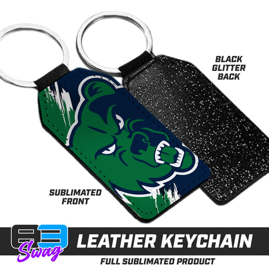 3.15" x 1.65" Leather Keychain - Creekview Grizzlies