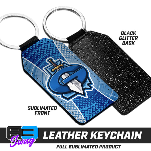 CUSTOM - 3.15" x 1.65" Leather Keychain - Georgia Titans Elite Baseball