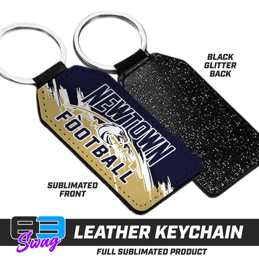 3.15" x 1.65" Leather Keychain - Newtown Football