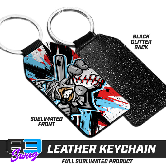 3.15" x 1.65" Leather Keychain - Knights Baseball 2026 VERSION