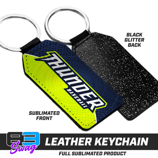 CUSTOM - 3.15" x 1.65" Leather Keychain - Ponte Vedra Thunder Baseball