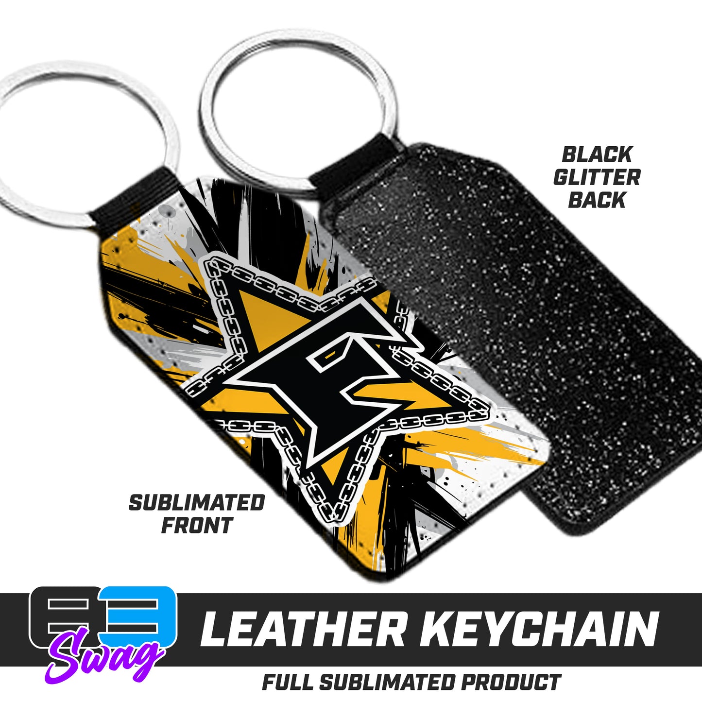 3.15" x 1.65" Leather Keychain - 5 Star Mafia Baseball V.2026