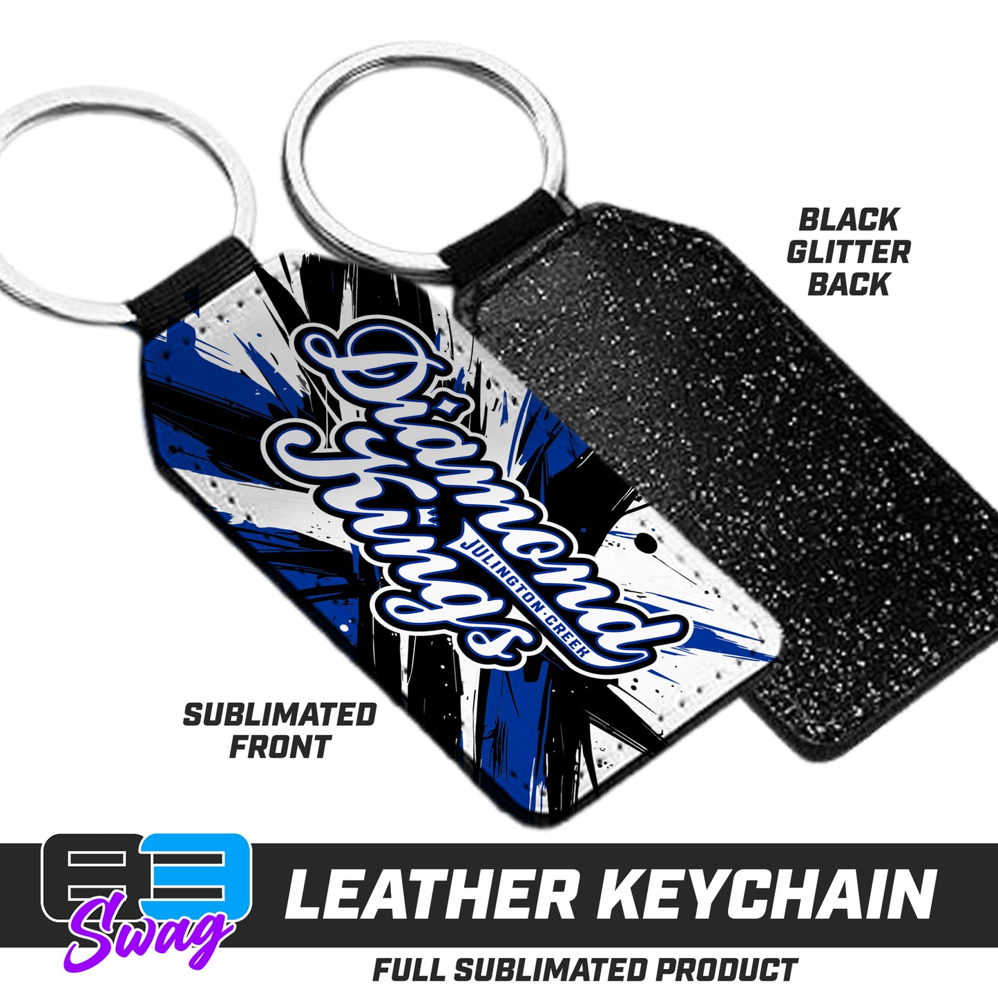3.15" x 1.65" Leather Keychain - JCB Diamond Kings Baseball 2026 VERSION