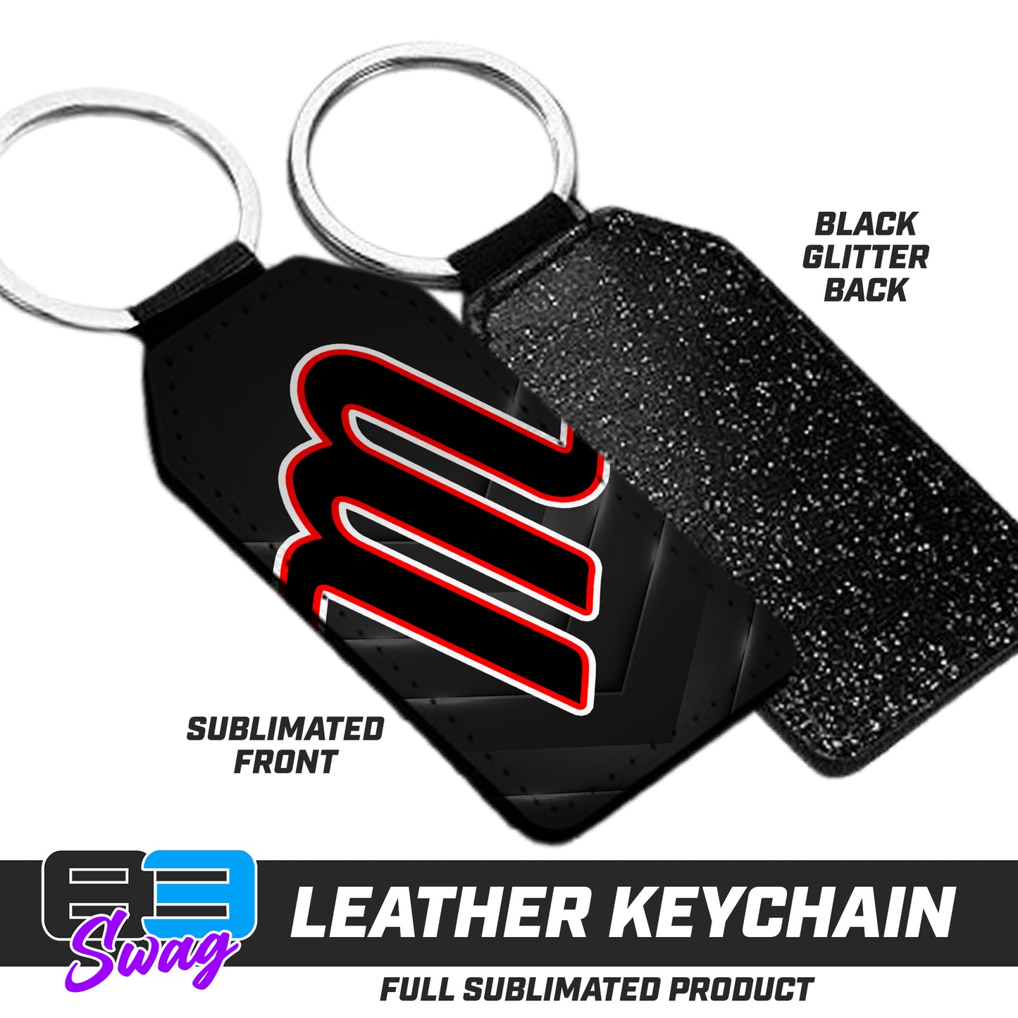 3.15" x 1.65" Leather Keychain - SYA Mets V1