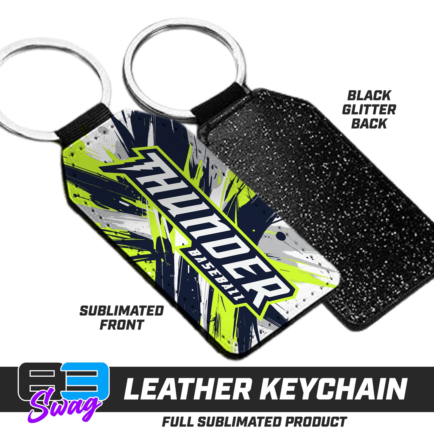 3.15" x 1.65" Leather Keychain - Ponte Vedra Thunder Baseball 2026 VERSION