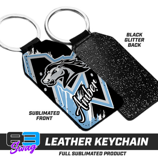 3.15" x 1.65" Leather Keychain - MHS Dance