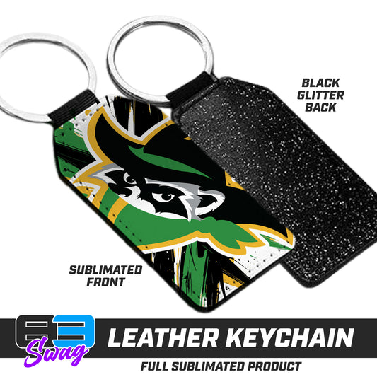 3.15" x 1.65" Leather Keychain - Bandits Baseball