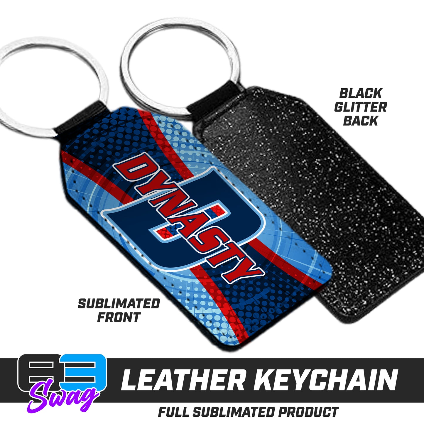 CUSTOM - 3.15" x 1.65" Leather Keychain - North Florida Dynasty