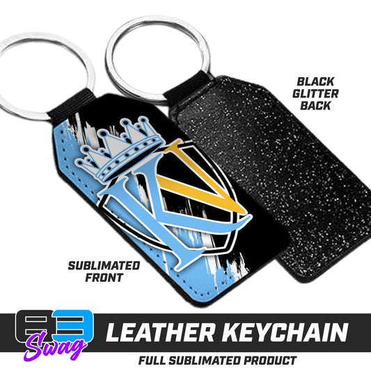 3.15" x 1.65" Leather Keychain - Kingdom Nation Baseball