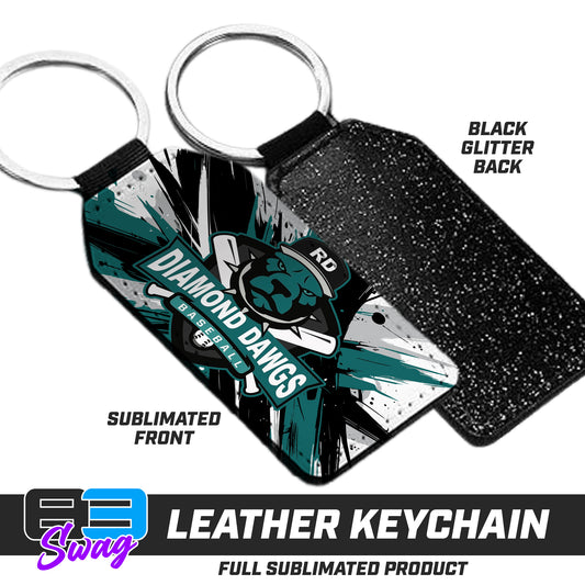 3.15" x 1.65" Leather Keychain - Diamond Dawgs V.2016