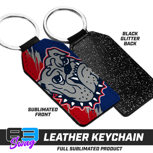 3.15" x 1.65" Leather Keychain - St. Denis Bulldawgs