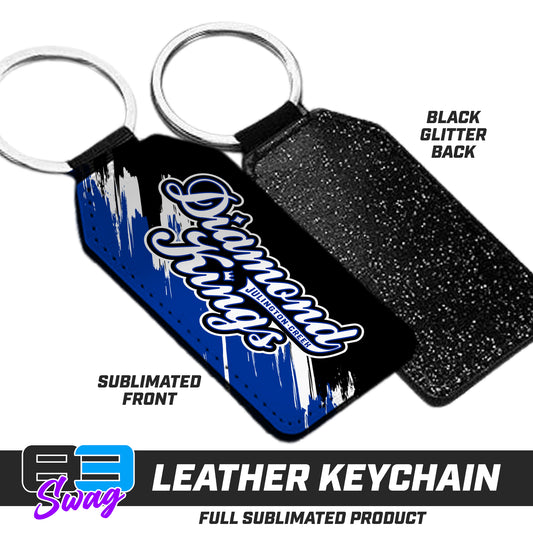 3.15" x 1.65" Leather Keychain - JCB Diamond Kings Baseball