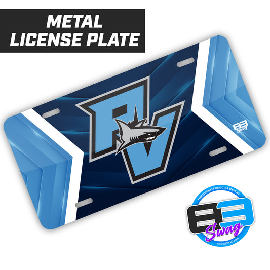 PONTE VEDRA SHARKS - LOGO 1 - Metal Aluminum License Plate