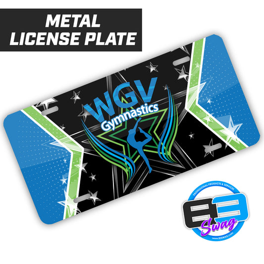 WGV Gymnastics BLACK - Metal Aluminum License Plate