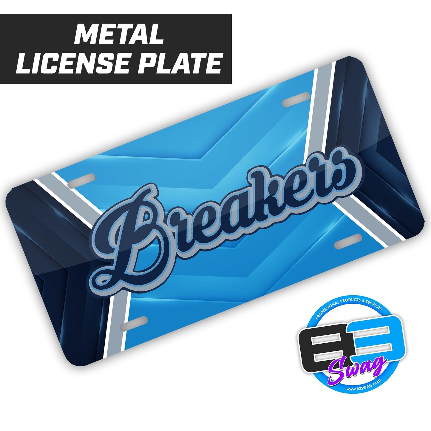 Breakers - Metal Aluminum License Plate