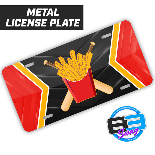 Team Rally Fries Baseball - Metal Aluminum License Plate
