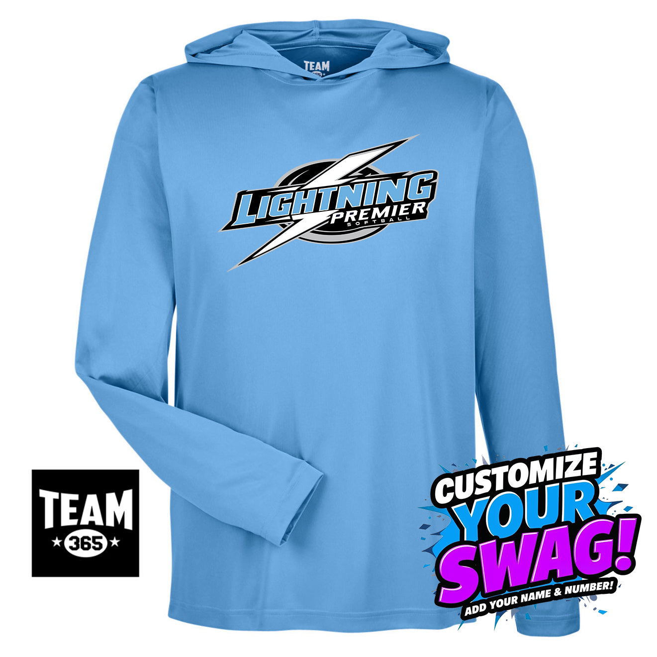 Team 365 Youth & Men's Zone Performance Hoodie - Lightning Premier Softball