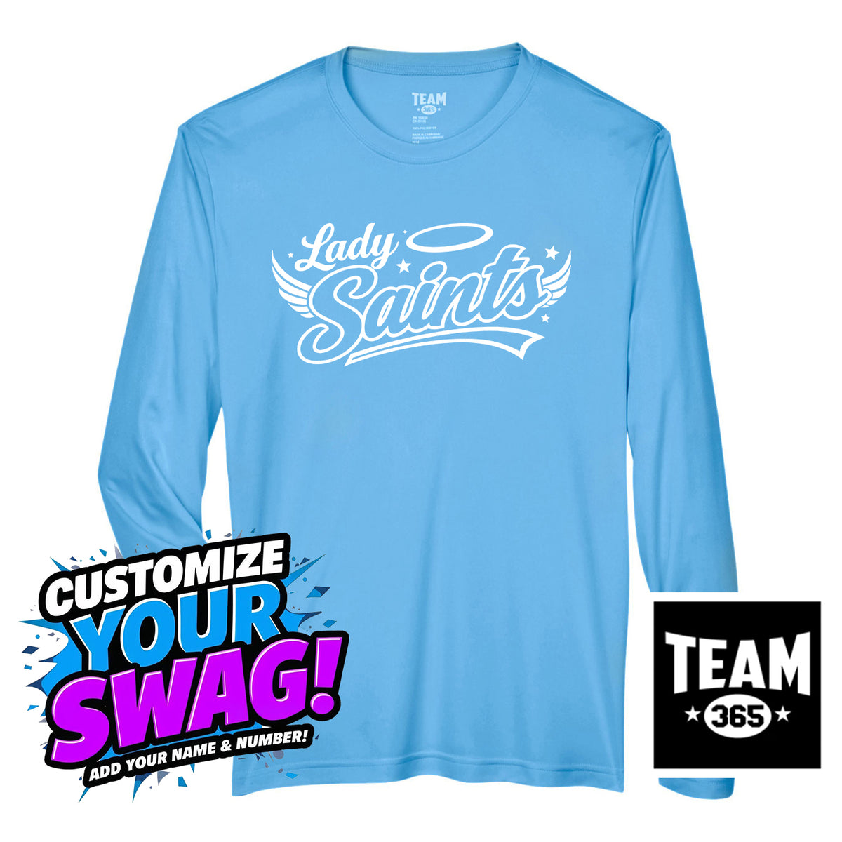 Team 365 Youth & Men's Zone Performance Long-Sleeve T-Shirt - Lady Saints Softball