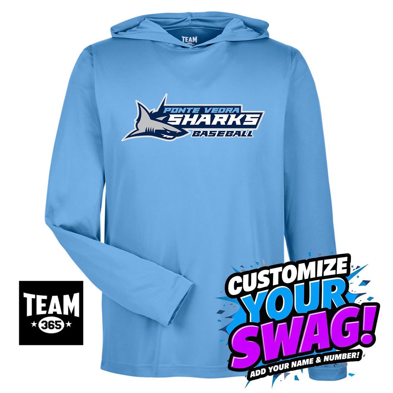 Team 365 Youth & Men's Zone Performance Hoodie - PVAA Sharks